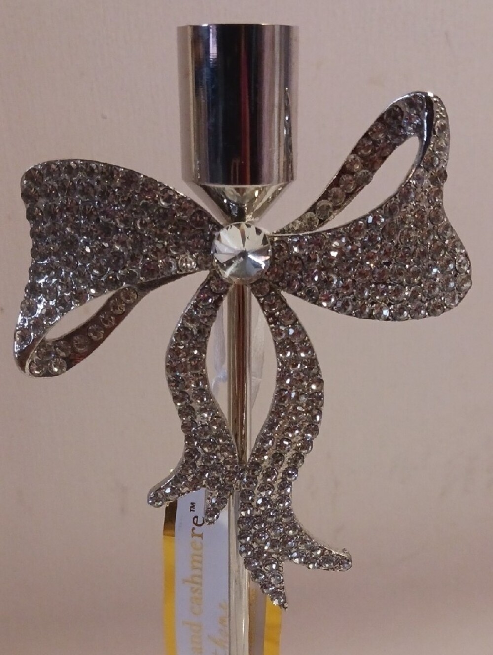 Gorgeous! cupcakes & cashmere Silver Crystal Bow Candle Holder 🎀⚜️🎀